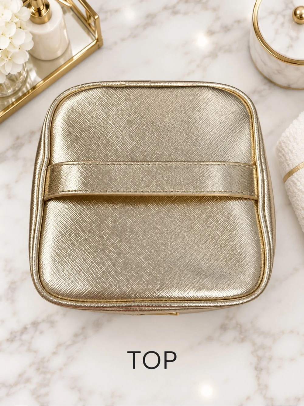 Michael Kors Metallic Gold Vanity Case